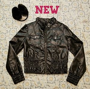 NWT faux Leather jacket